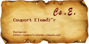 Csuport Elemér névjegykártya