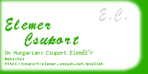 elemer csuport business card